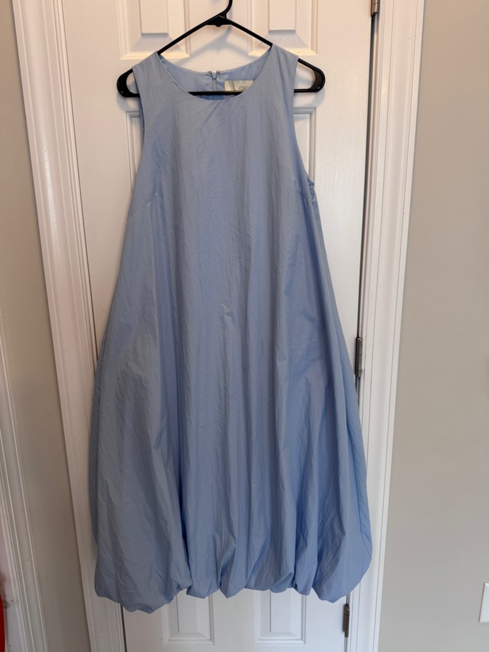 Pinch Light Blue Bubble Hem Casual Dress